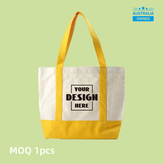 Custom Canvas Contrast Bag - Yellow