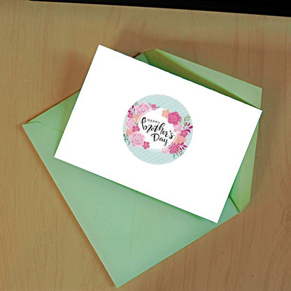 4 Design Mother‘s Day Stickers With Flowers