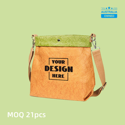 Custom Tyvek Shoulder Backpack - Deep Yellow