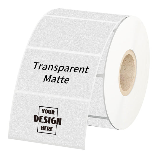 Custom Roll Rectangle Labels- Transparent Matte