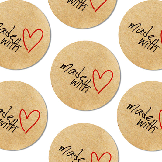 Kraft paper love stickers