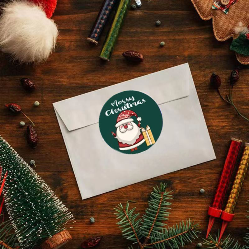 Santa Claus with Christmas Tree Stickers