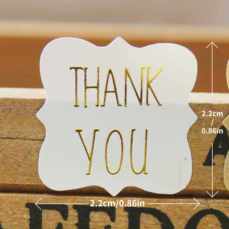 Polygonal thank you stickers