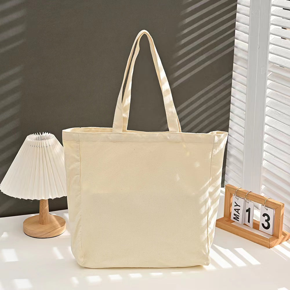 Custom Canvas Tote Bag - With Bottom & Sides