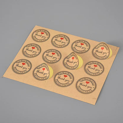 Custom Sheet Kraft Paper Circle Stickers