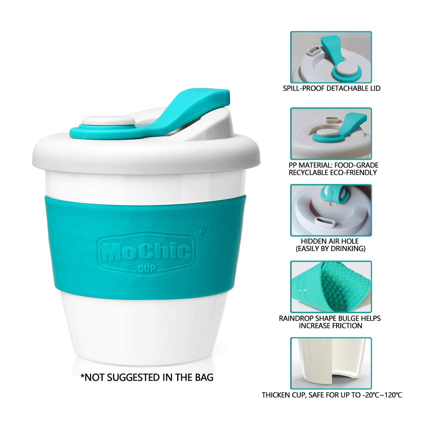 Reusable PLA Coffee Cup - Mint Green