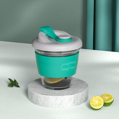 Reusable Glass Coffee Cup - Mint Green