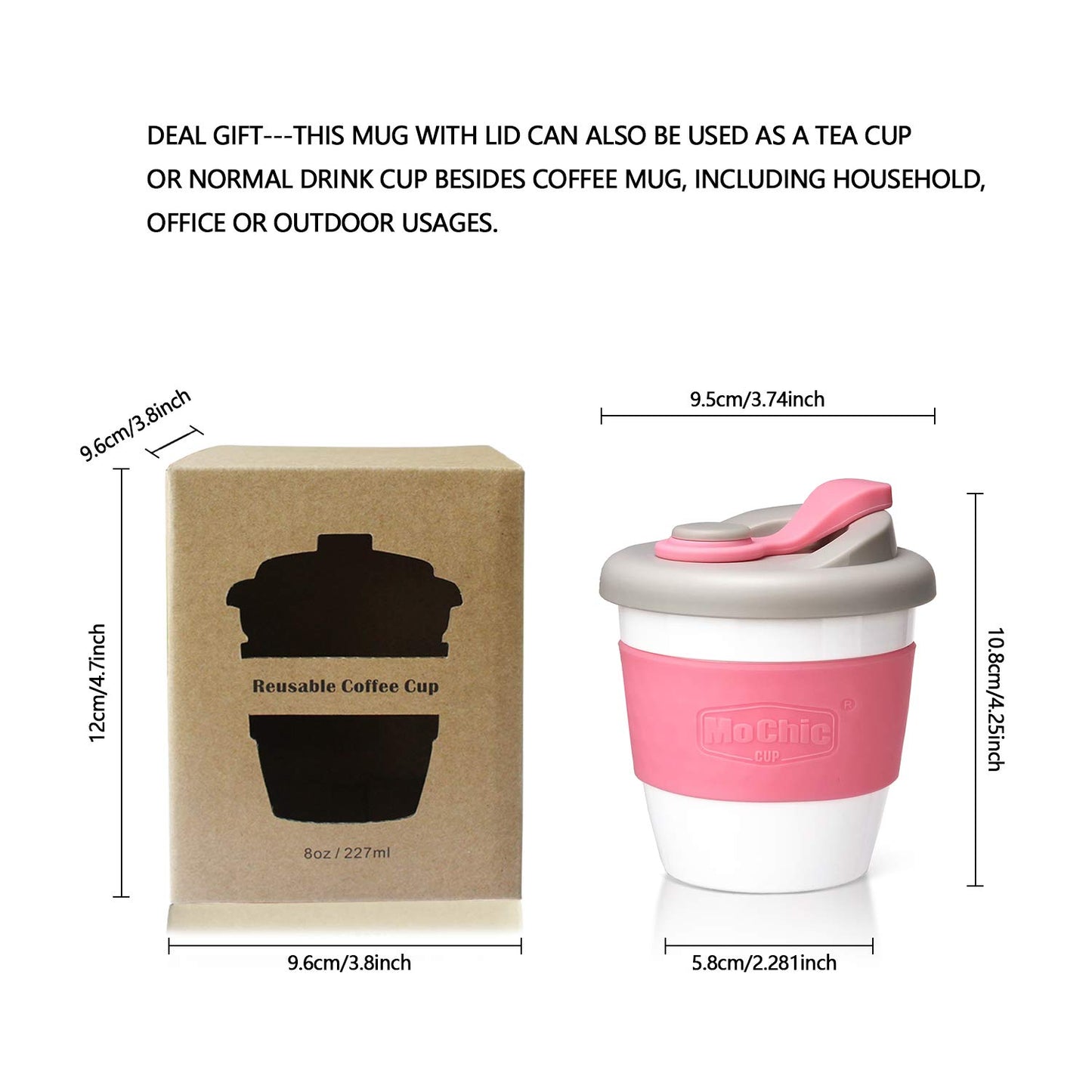 Reusable PLA Coffee Cup - Pink