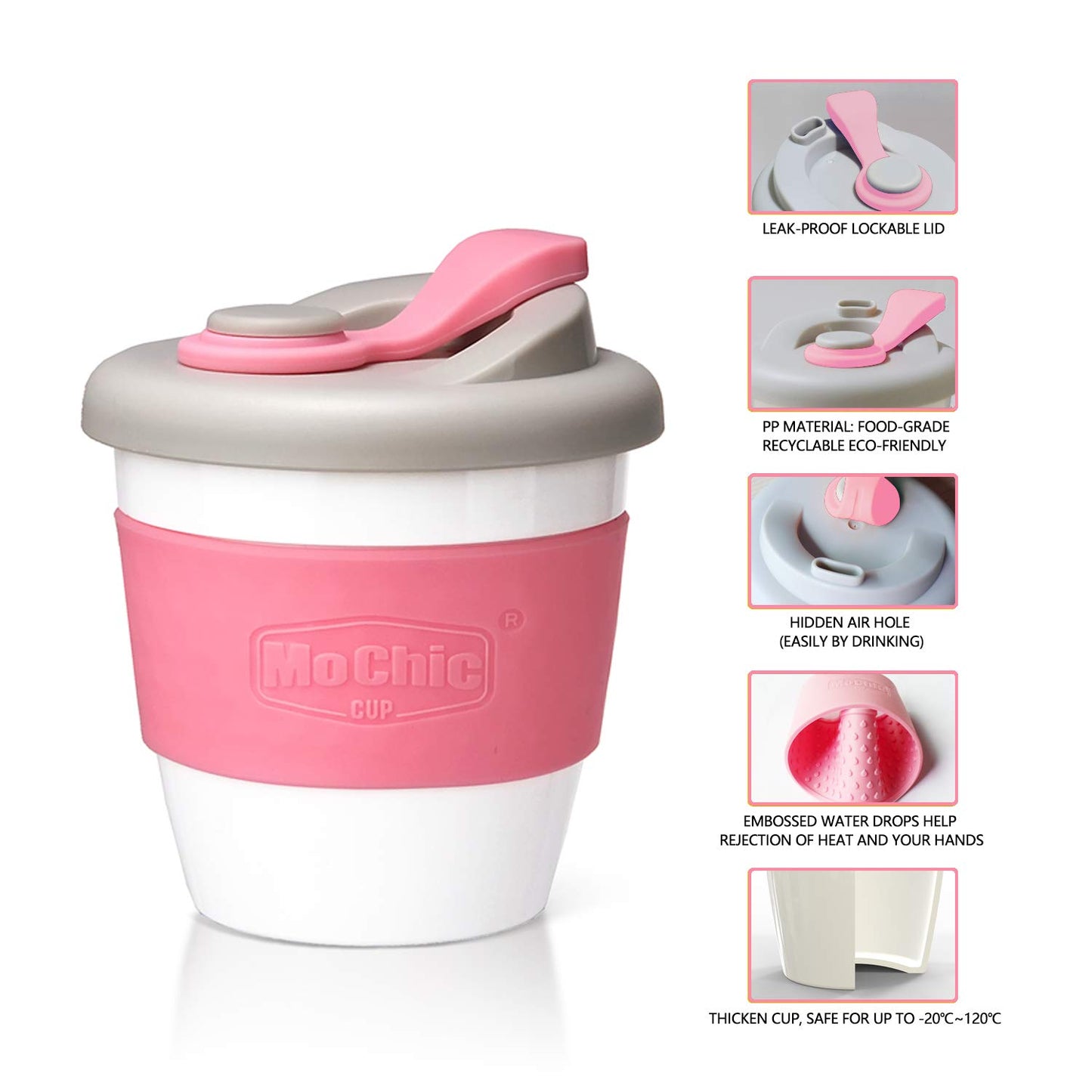 Reusable PLA Coffee Cup - Pink