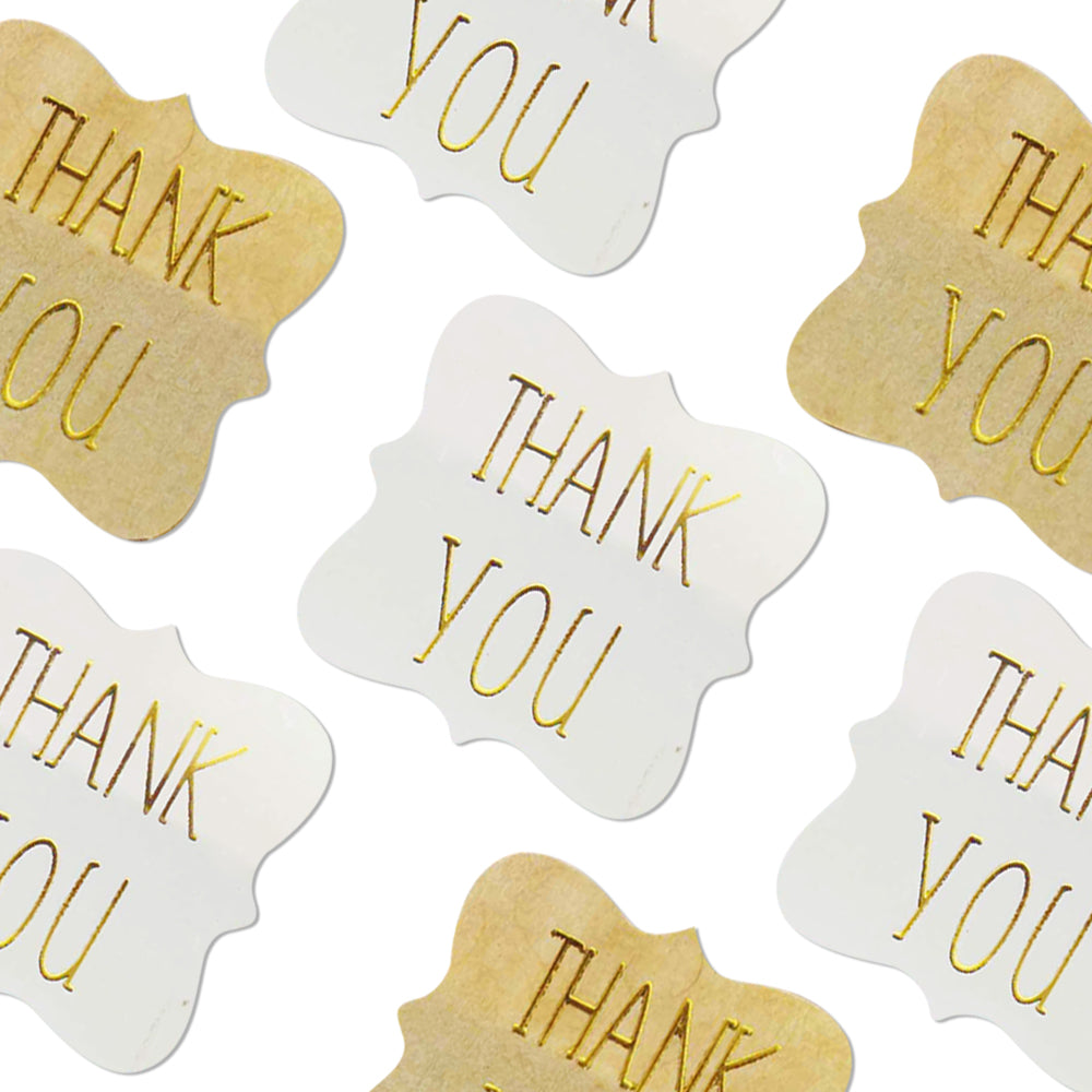 Polygonal thank you stickers