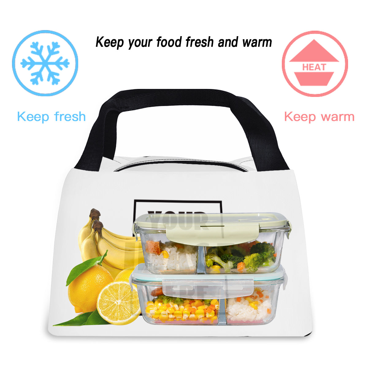 This insulated bag not only keeps your food warm, it also keeps it fresh.