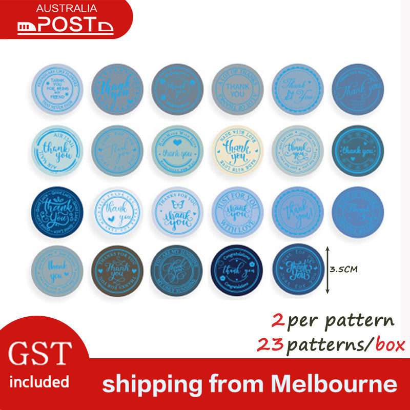 Prussian blue label pattern.
