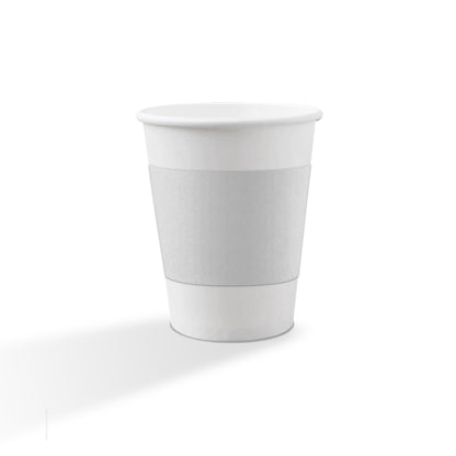 Custom Printed White Corrugated Paper Coffee Sleeves