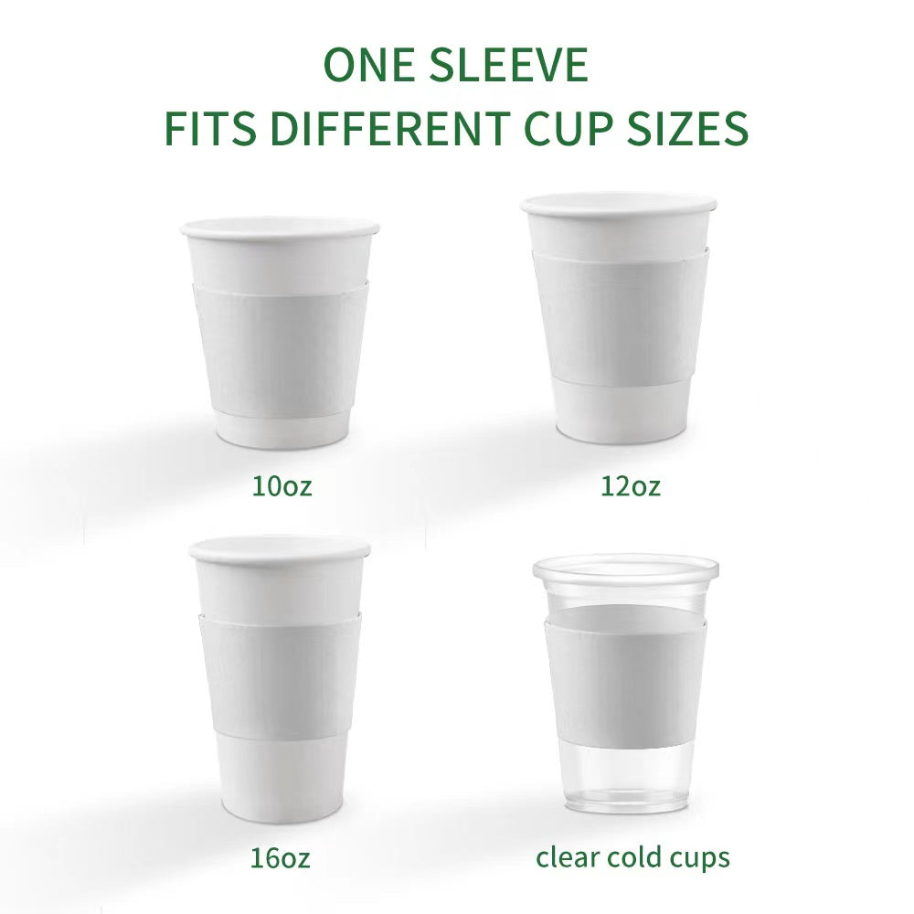 Our cup sleeves fit 10oz,12oz,16oz and clear cold drink cups.