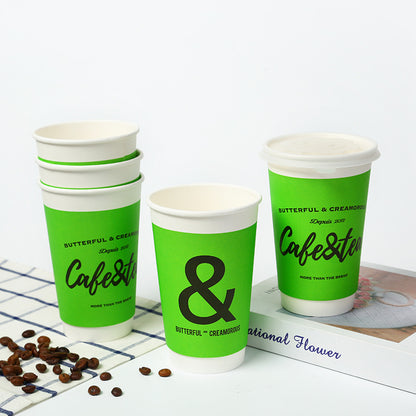 600ml (20oz) Single Wall 90mm Custom Printed Paper Coffee Cups