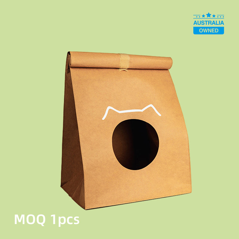 Custom Heavy Kraft Paper Box For Pet - Yellow