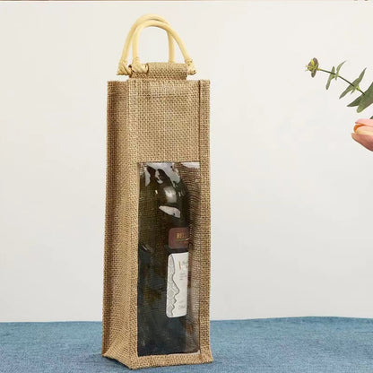 Hessian Wine Bag