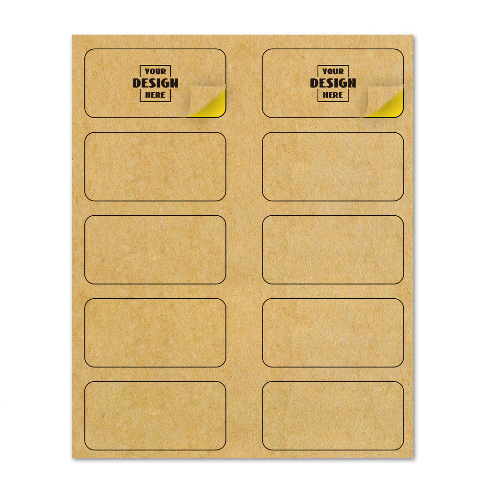 Custom Sheet Kraft Paper Rectangle Stickers