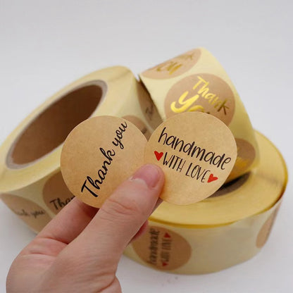 Custom Roll Kraft Paper Circle Labels