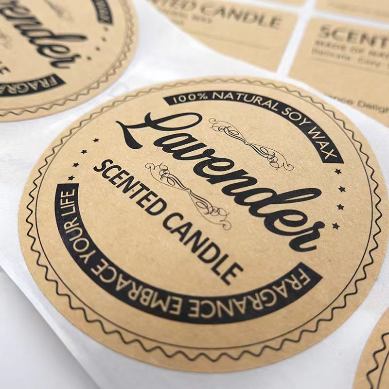 Custom Roll Kraft Paper Circle Labels