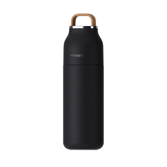 12oz Stainless Steel Portable Vacuum Bottle - Black