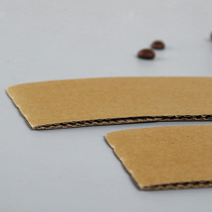 Disposable Kraft Paper Coffee Cup Sleeves Corrugated For Hot Or Cold Beverages