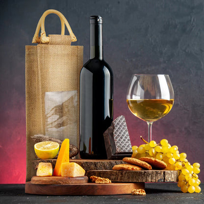 Hessian Wine Bag