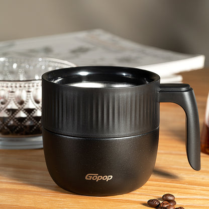 Coffee Mug With Lid - Black