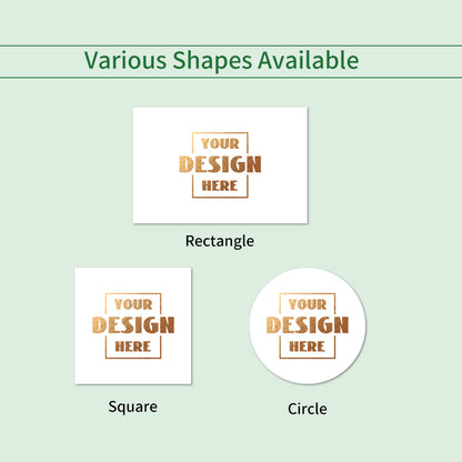 Custom Roll Rectangle Labels - Transparent Gloss