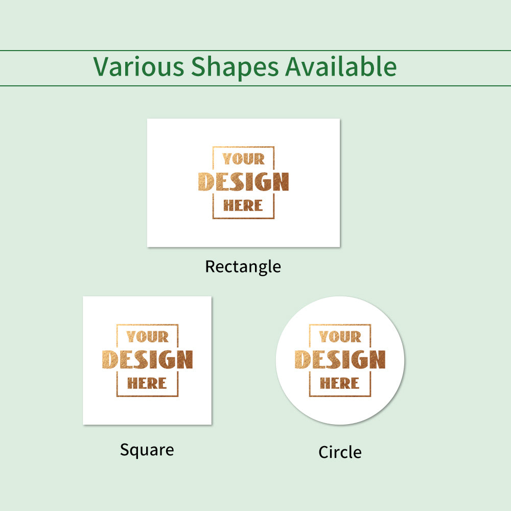 Custom Roll Rectangle Labels- Transparent Matte