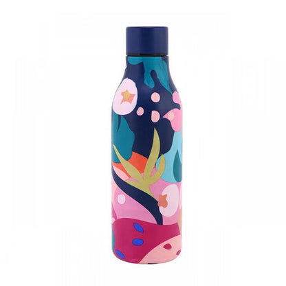 360ml/550ml Bakery Craft 304 Insulated Vacuum Mug/Bottle - Dark Blue Graffiti