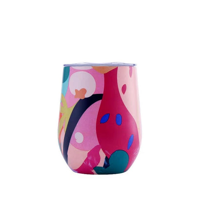 360ml/550ml Vaccum Bakery Craft 304 Insulated Mug/Bottle - Pink Graffiti
